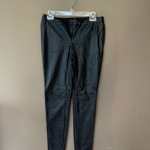 H and M faux leather pants skinny leg